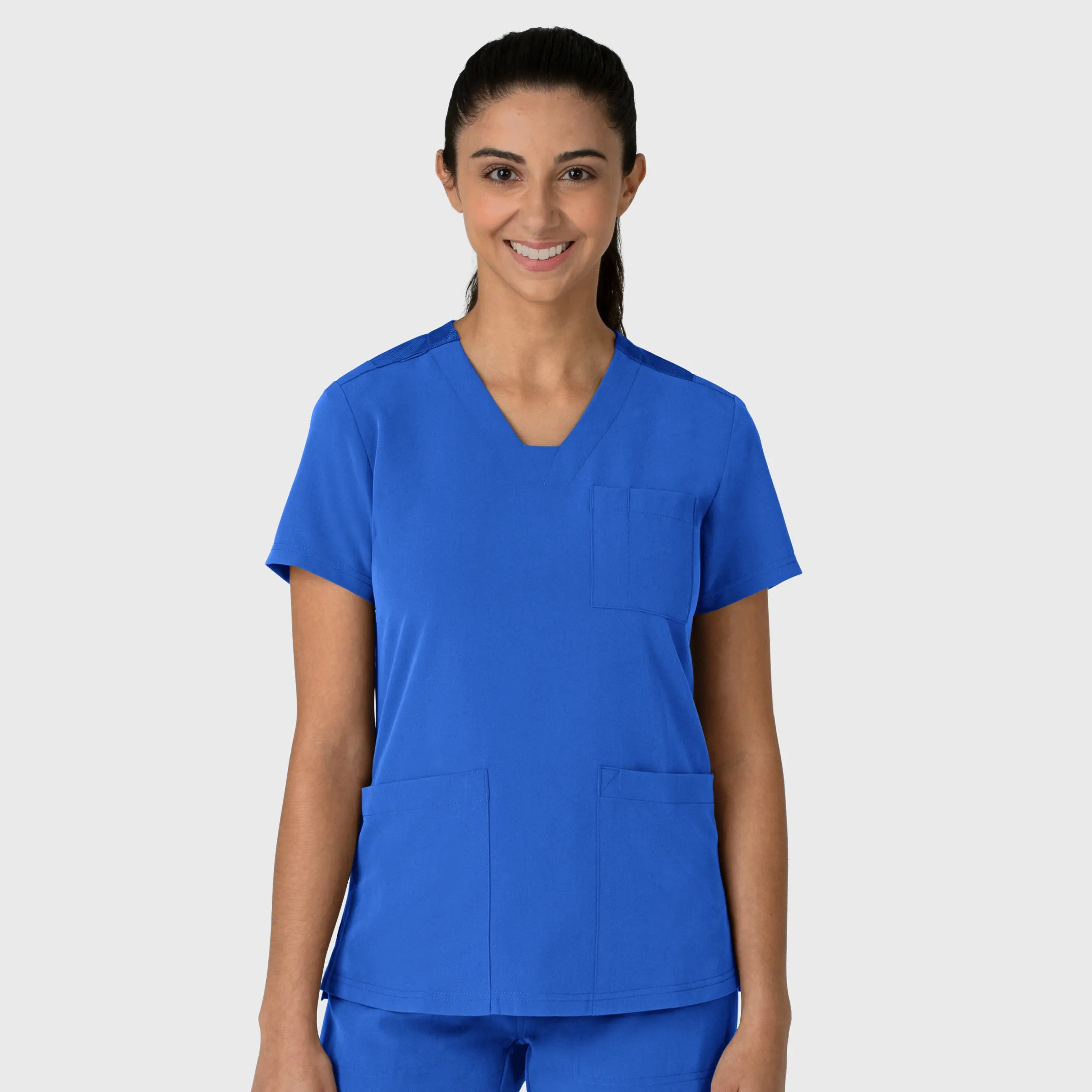 Wink Women's Nova Flex-n-Reach V-Neck Scrub Top - Royal Blue