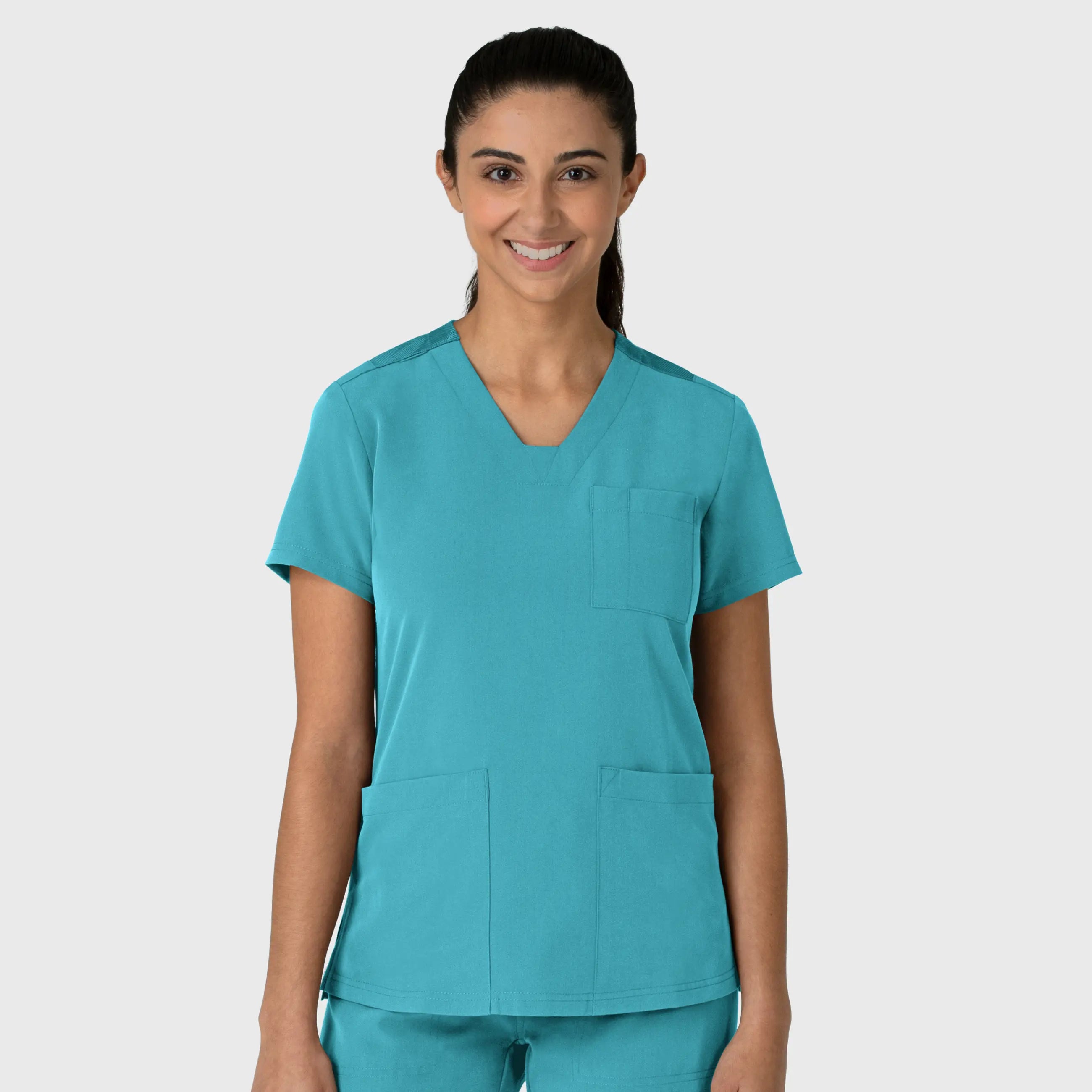 Wink Women's Nova Flex-n-Reach V-Neck Scrub Top - Teal