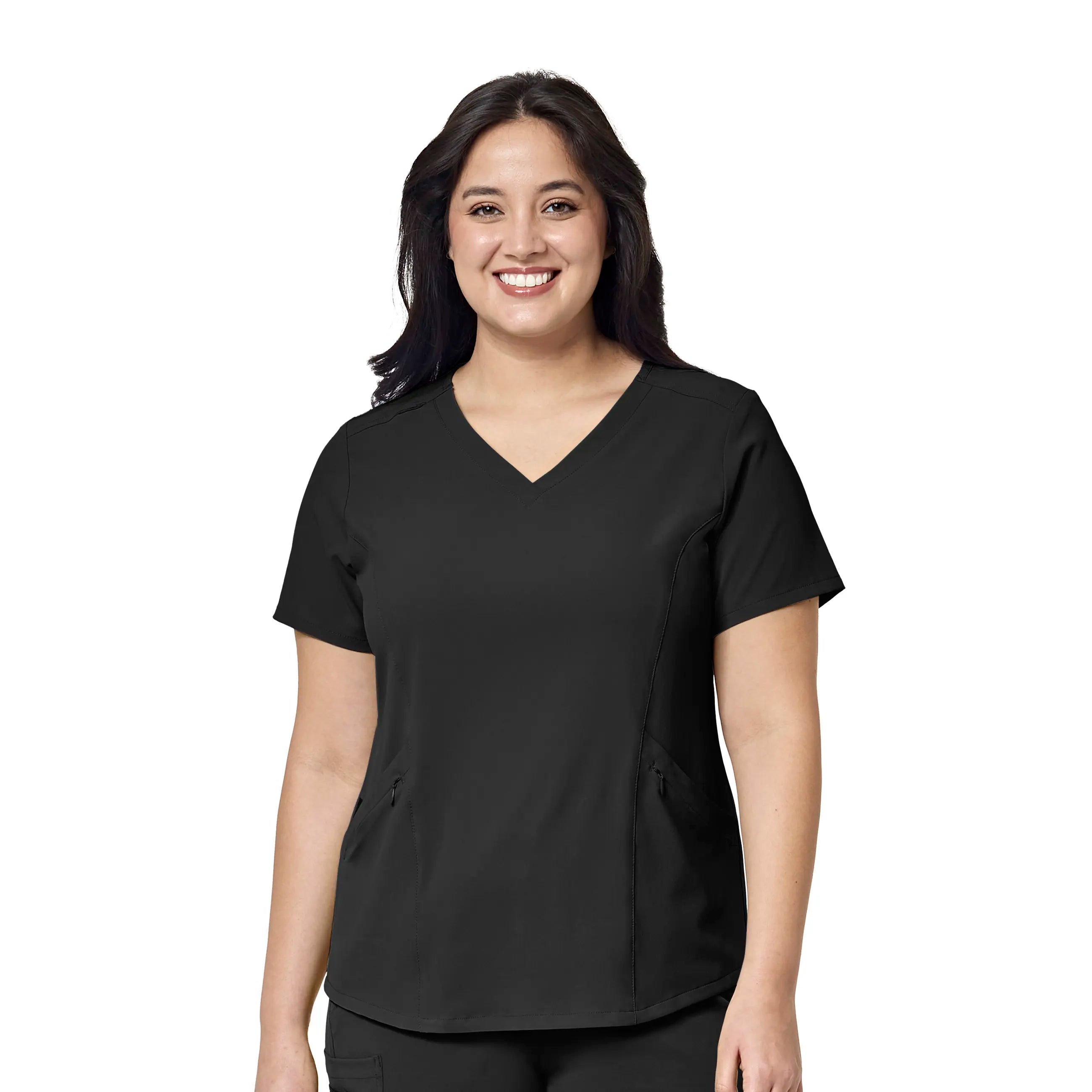 Wink Women's RENEW V-Neck Scrub Top - Black