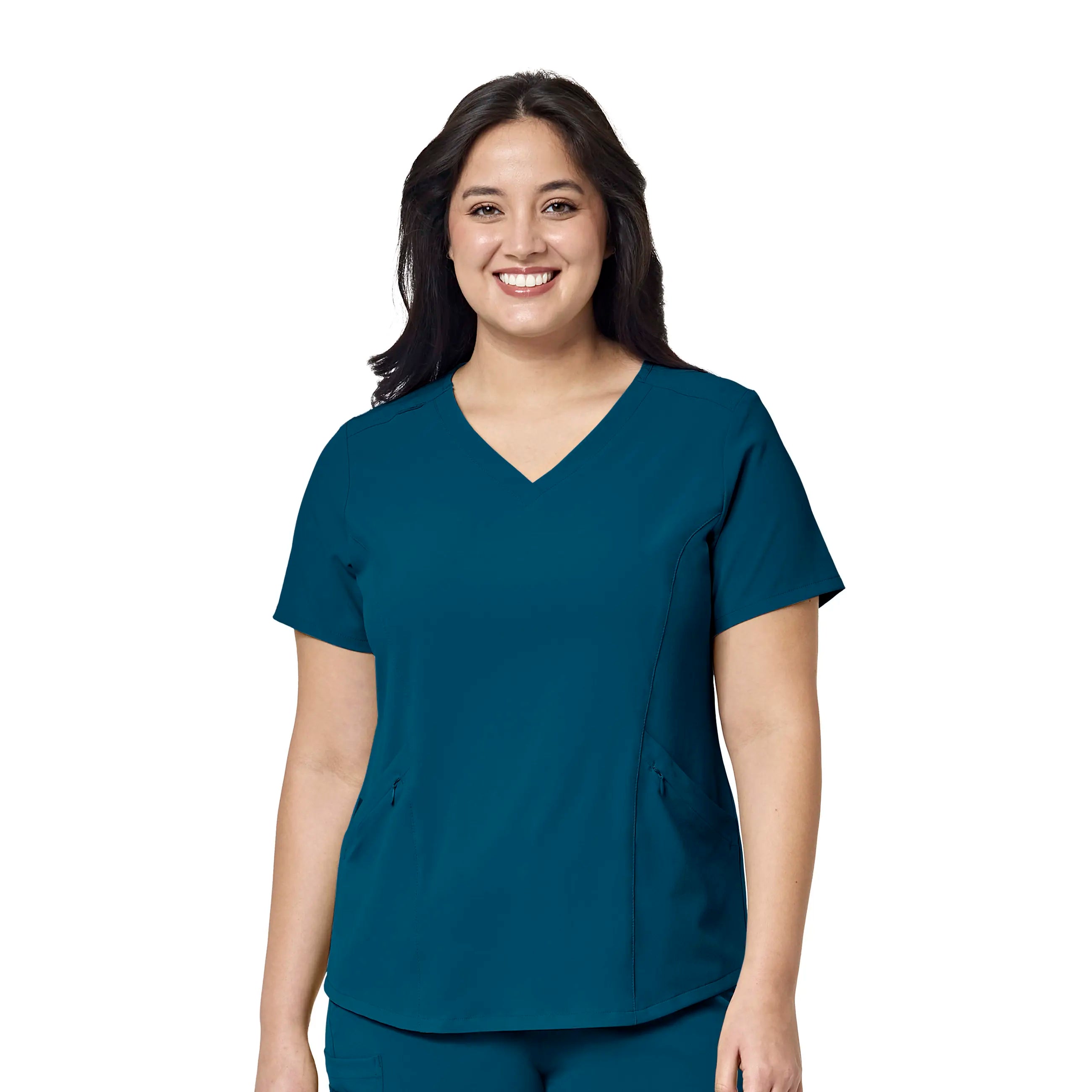 Wink Women's RENEW V-Neck Scrub Top - Caribbean Blue