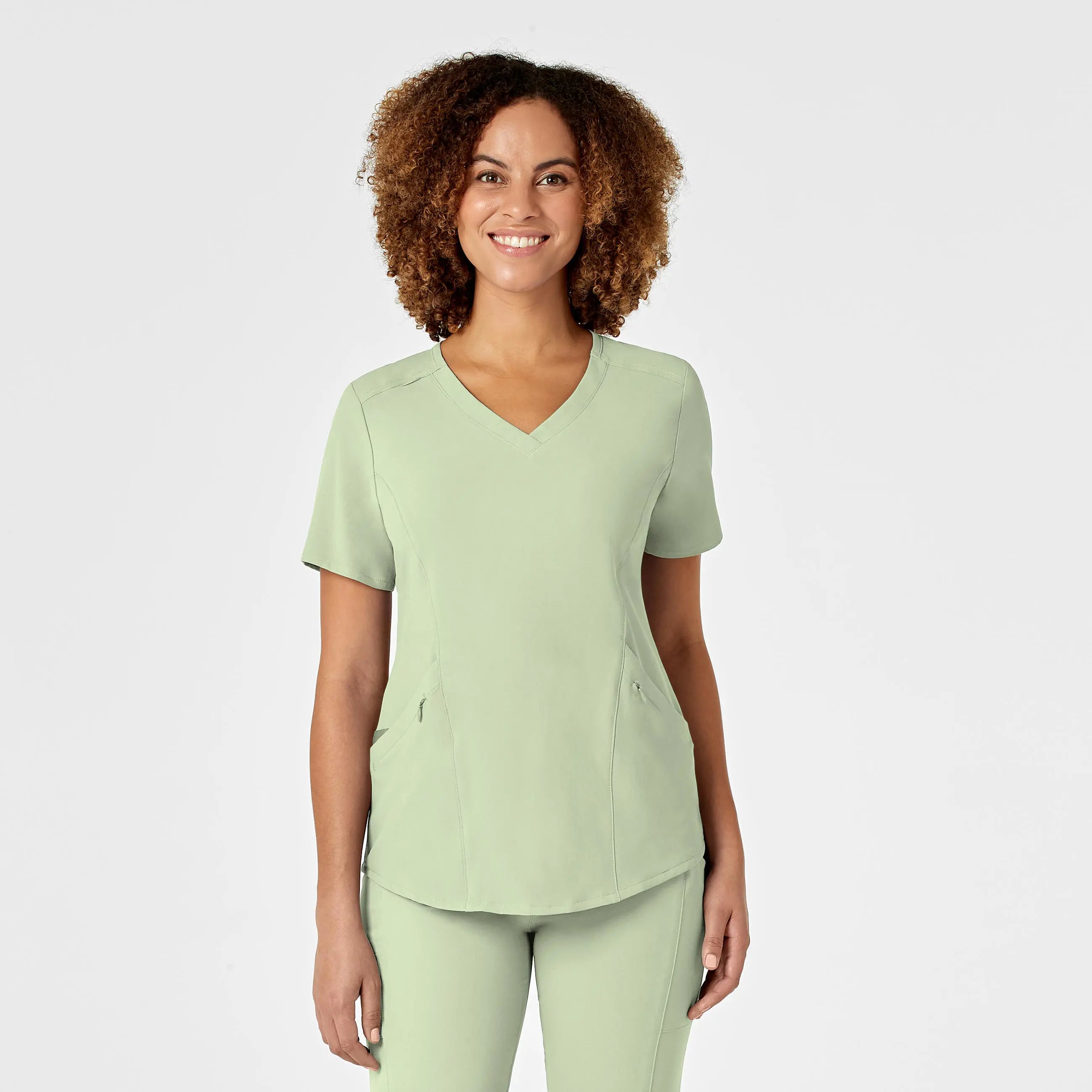 Wink Women's RENEW V-Neck Scrub Top - Fresh Mint