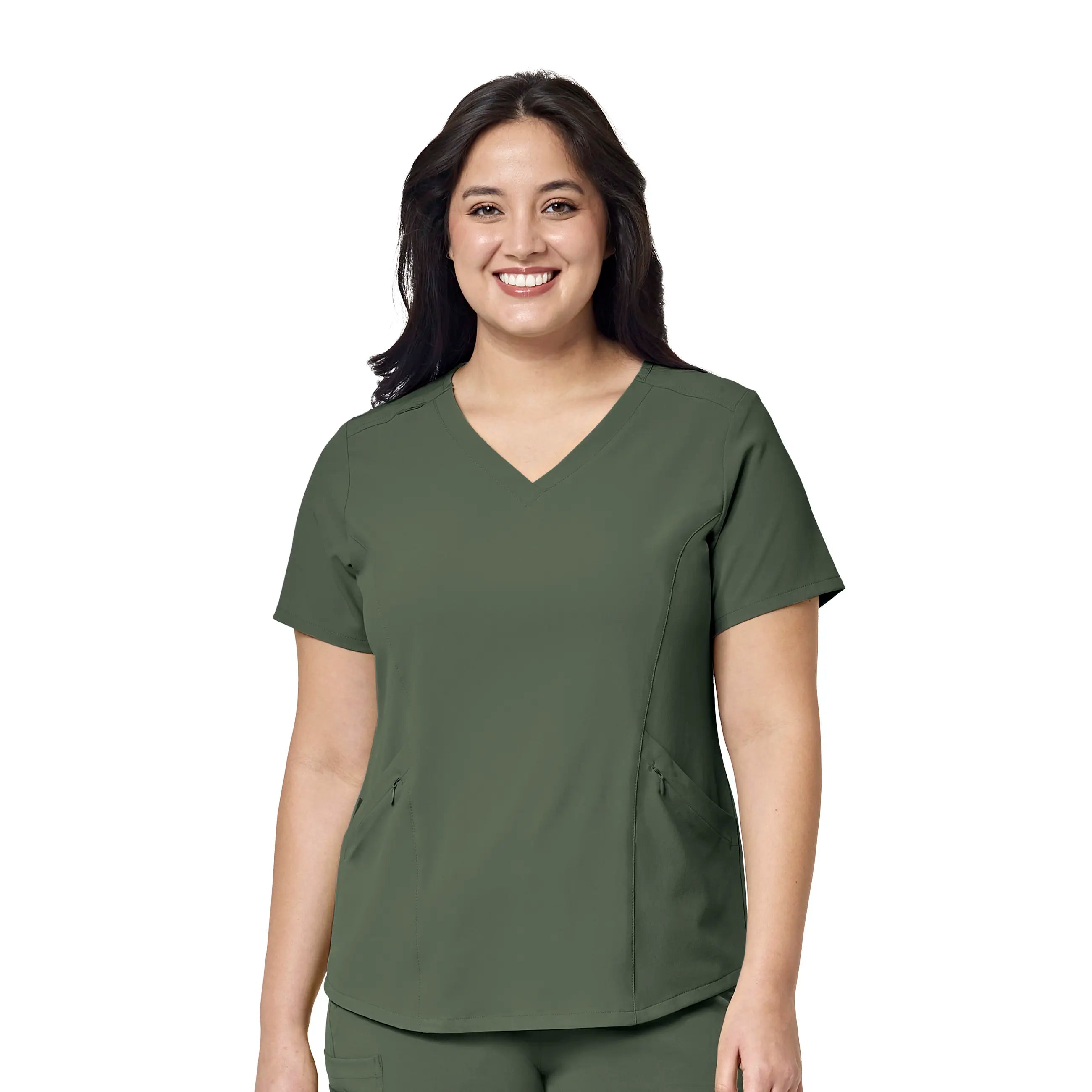 Wink Women's RENEW V-Neck Scrub Top - Olive