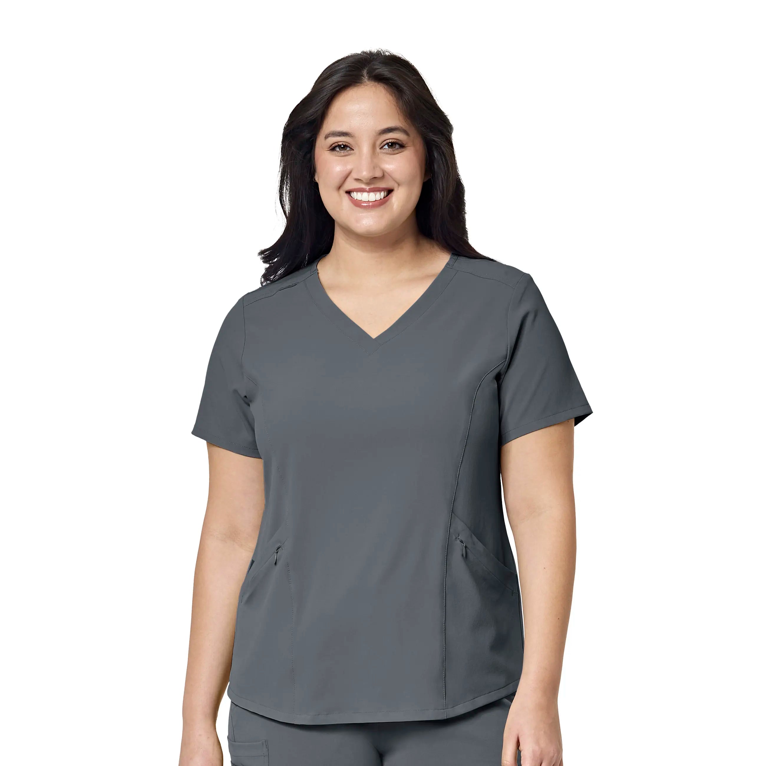 Wink Women's RENEW V-Neck Scrub Top - Pewter