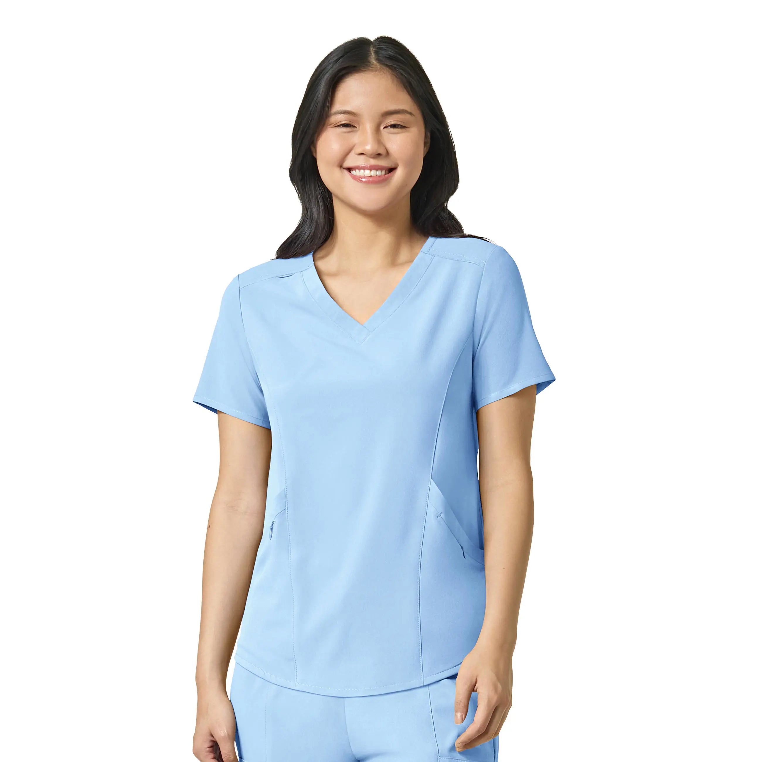 Wink Women's RENEW V-Neck Scrub Top - Powder Blue