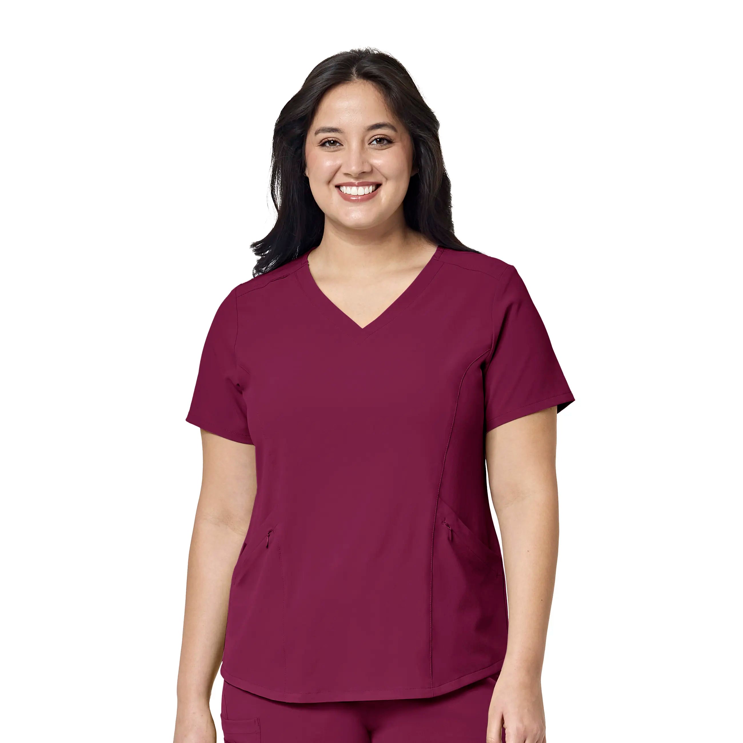 Wink Women's RENEW V-Neck Scrub Top - Wine