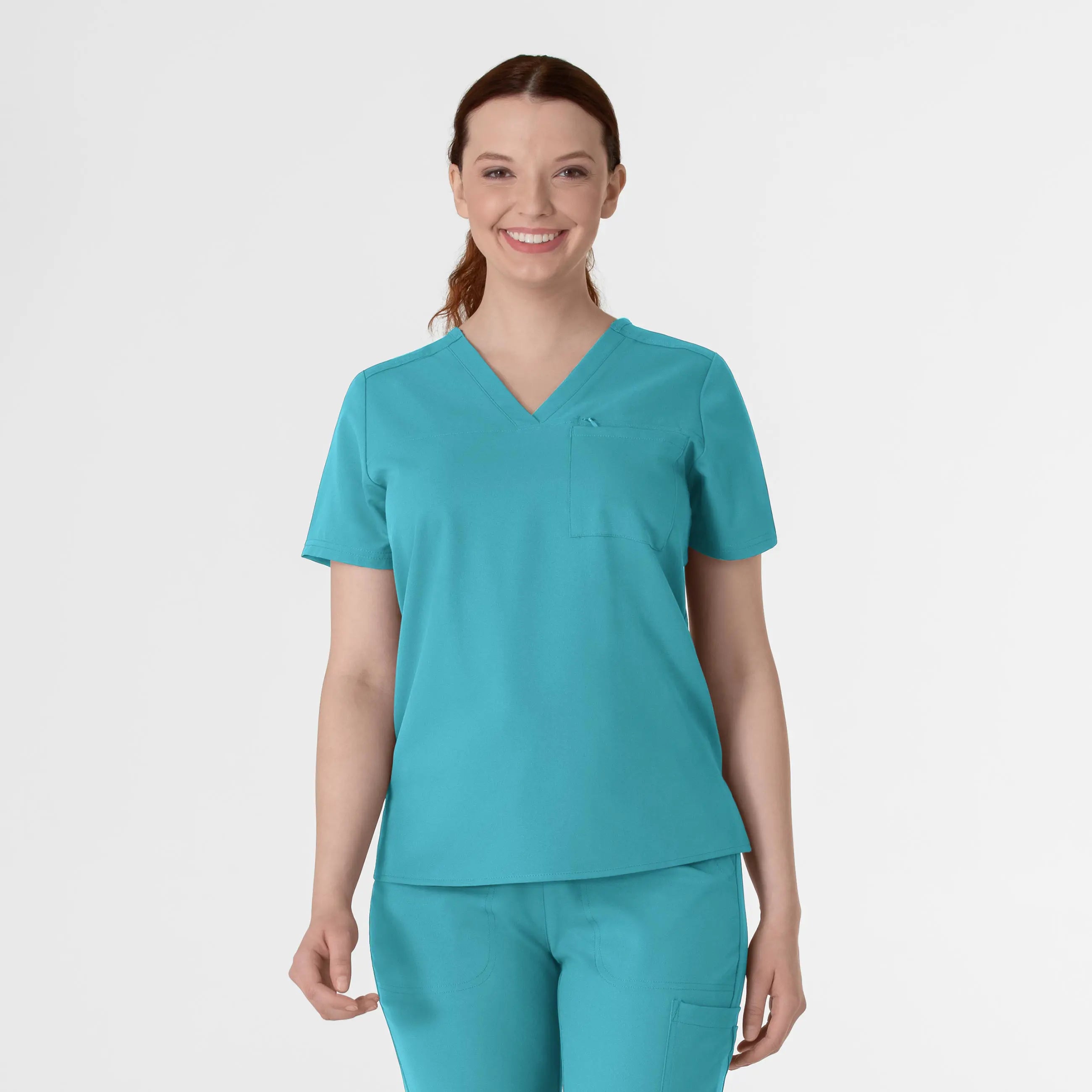 Wink Women's Thrive V-Neck Tuck-In Scrub Top - Teal