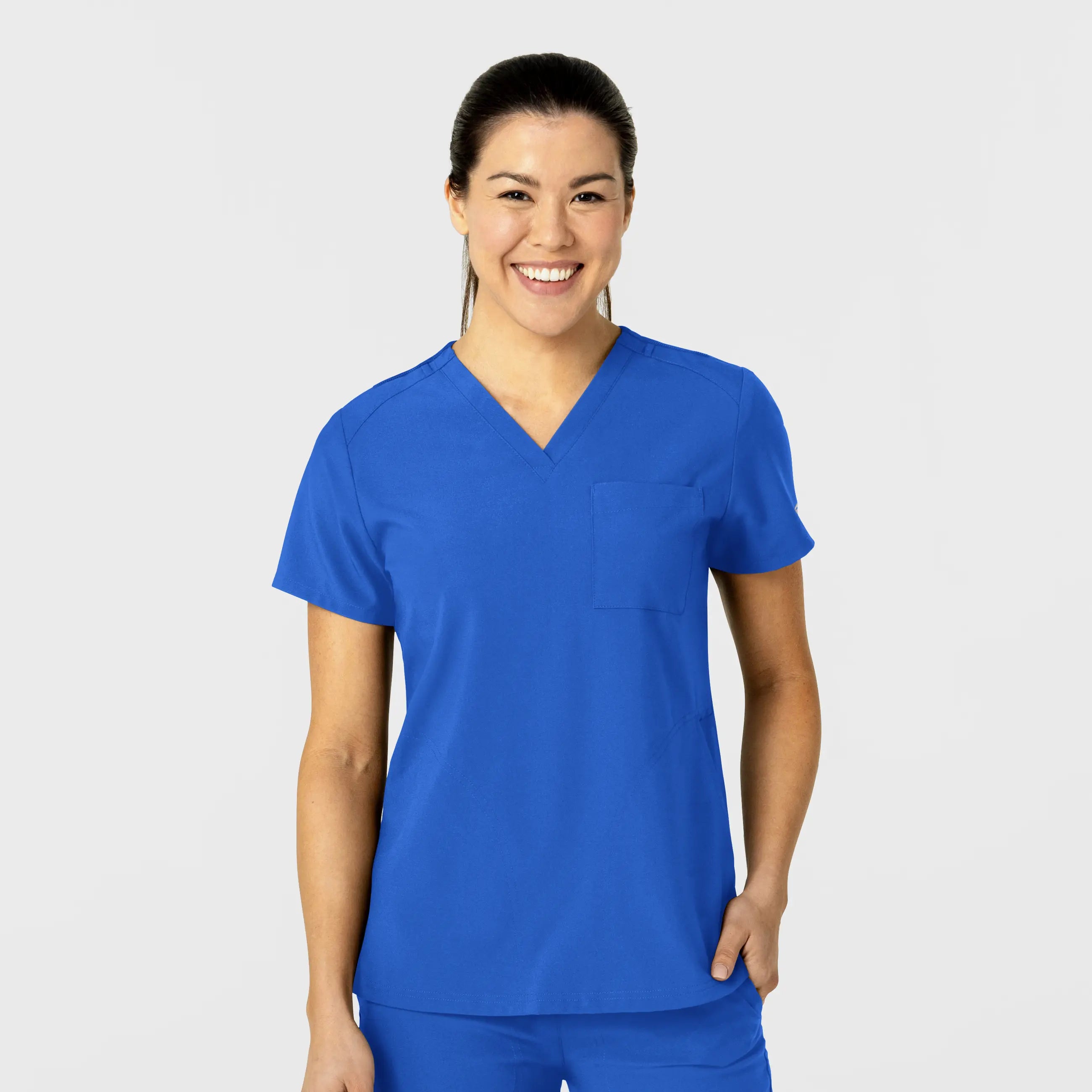 Wink Women's W123 Flex-n-Reach V-Neck Scrub Top - Royal Blue